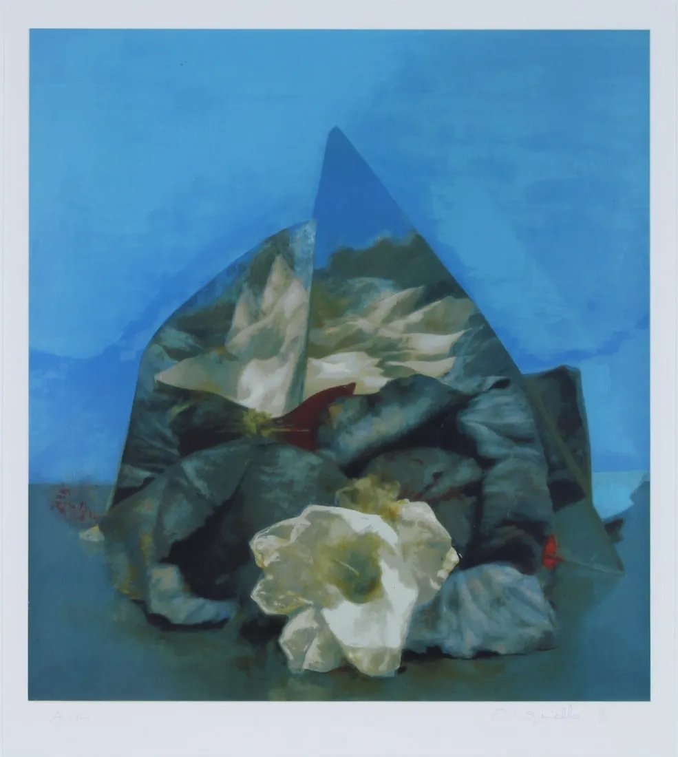 Artwork by Miguel Ángel Argüello, WRAPPED FLOWERS, Made of color giclee print