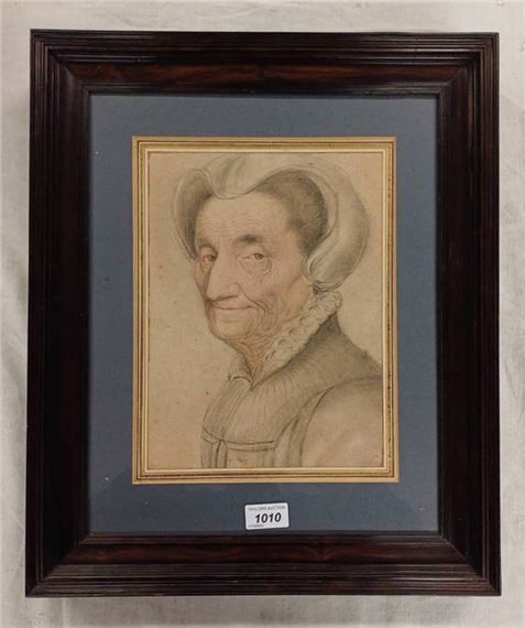 Portrait of an elderly lady by Nicolas Lagneau