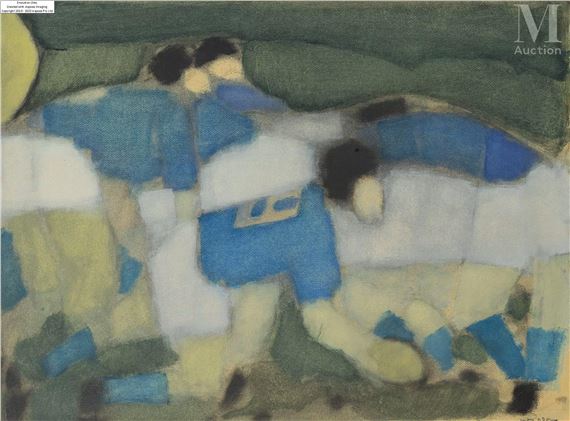 Les rugbymen by Alfred Defossez