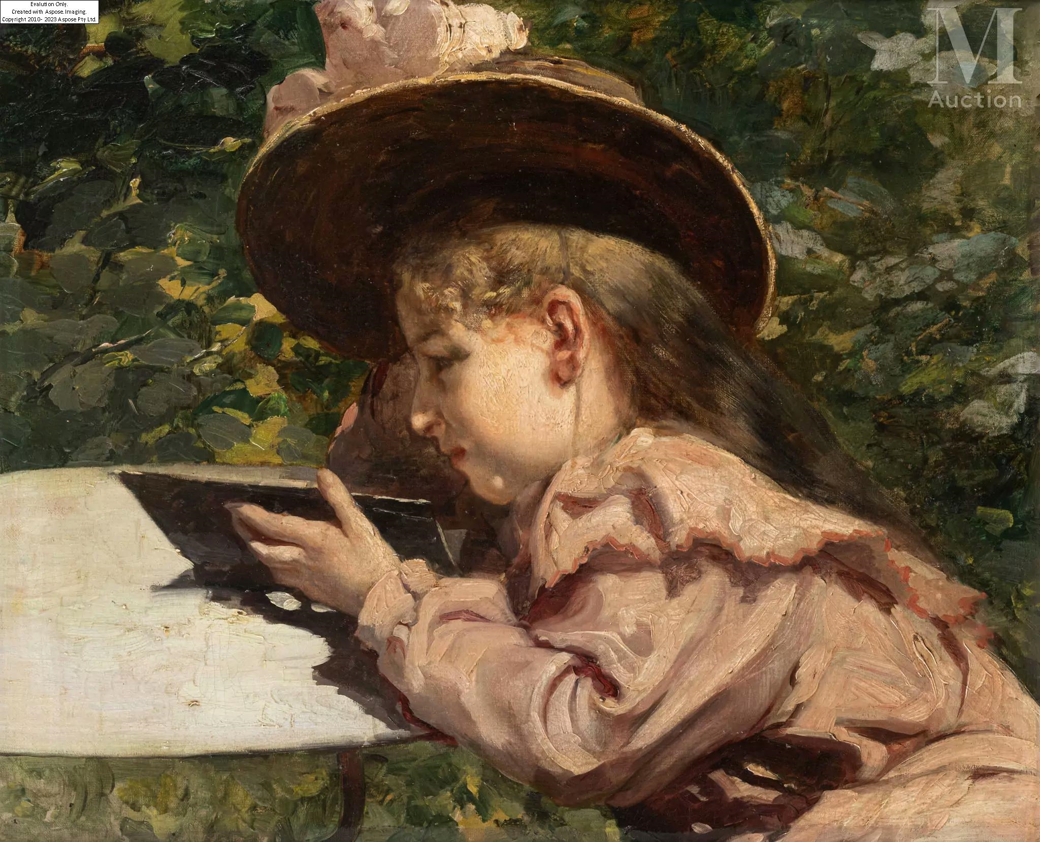 Une jeune lectrice - Émile Vernon