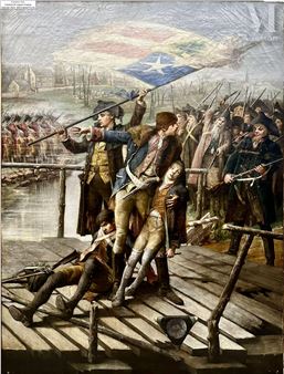 Scène de bataille américaine - Florent Antoine Heller