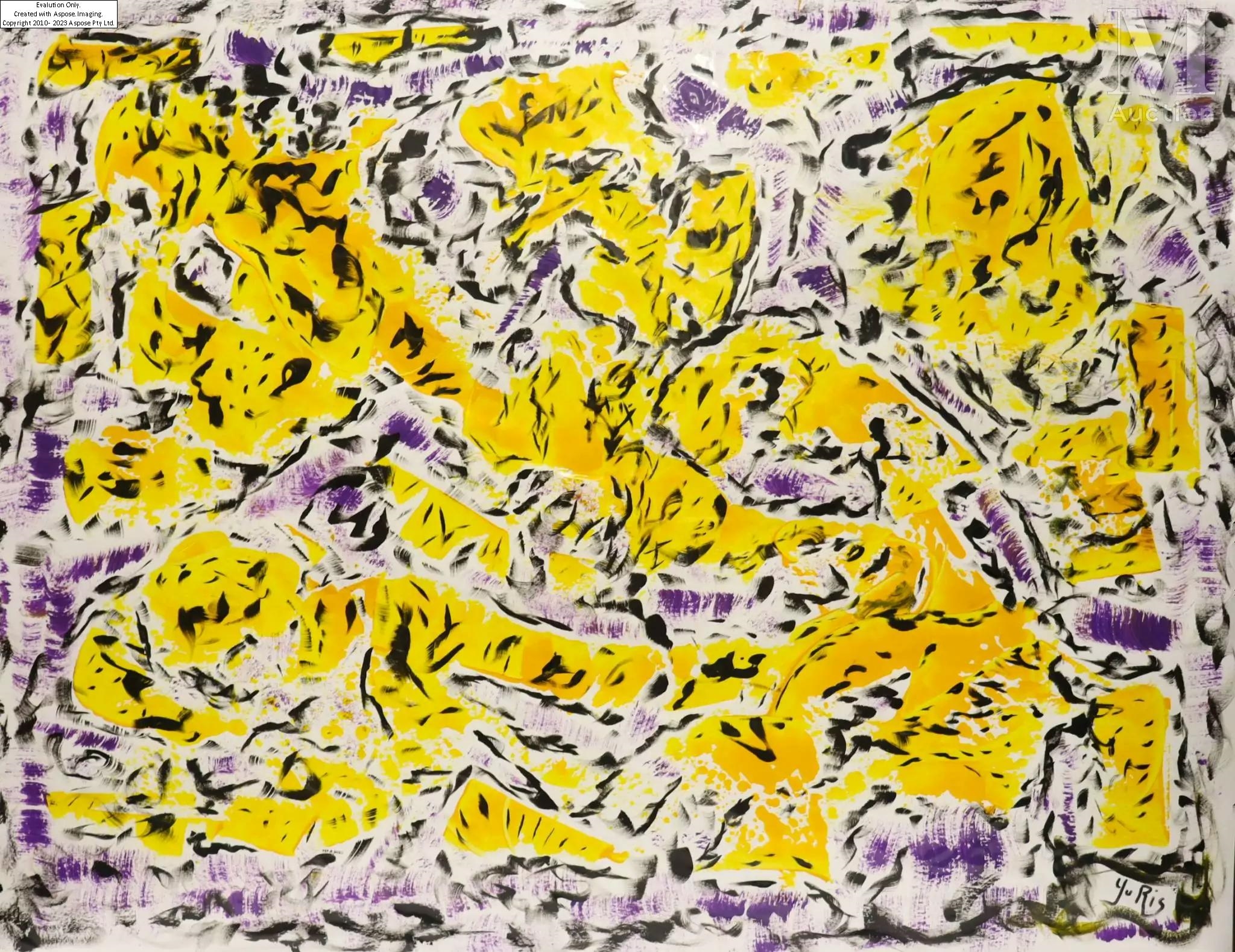 Artwork by Yves Riss, Composition, Made of Gouache on paper