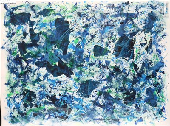 Composition en vert et bleu by Yves Riss