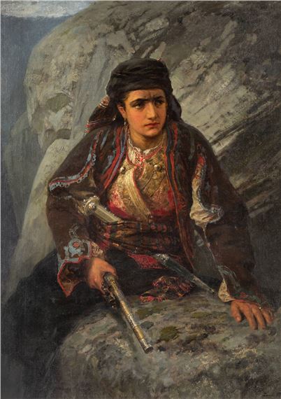 The Herzegovian on Lookout by Vasiliy Dimitrevich Polenov, dated 1876