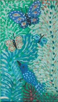 Pássaro e borboletas\ - Graubem Do Monte Lima