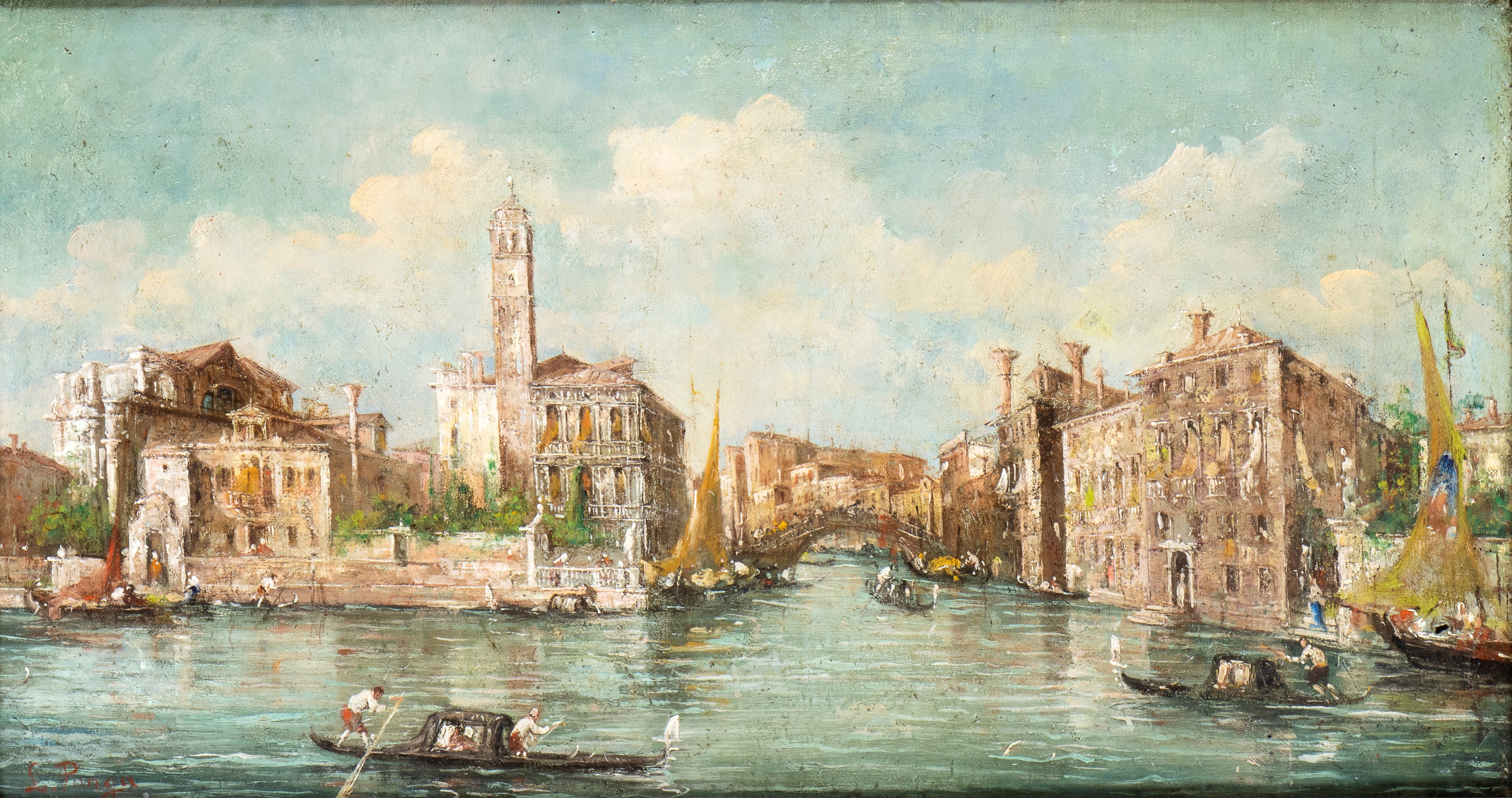 Lucia Ponga Degli Ancillo | View of the Canal Grande with San Geremia ...