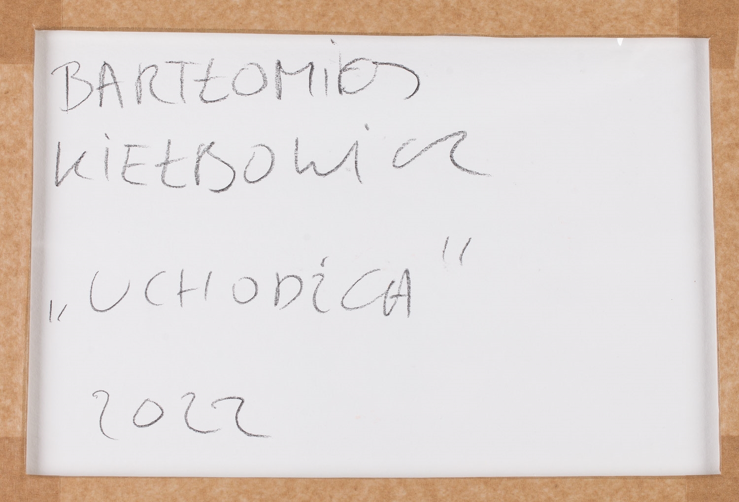 Artwork by Bartek Kielbowicz, "Refugee", Made of ink, gouache/paper,