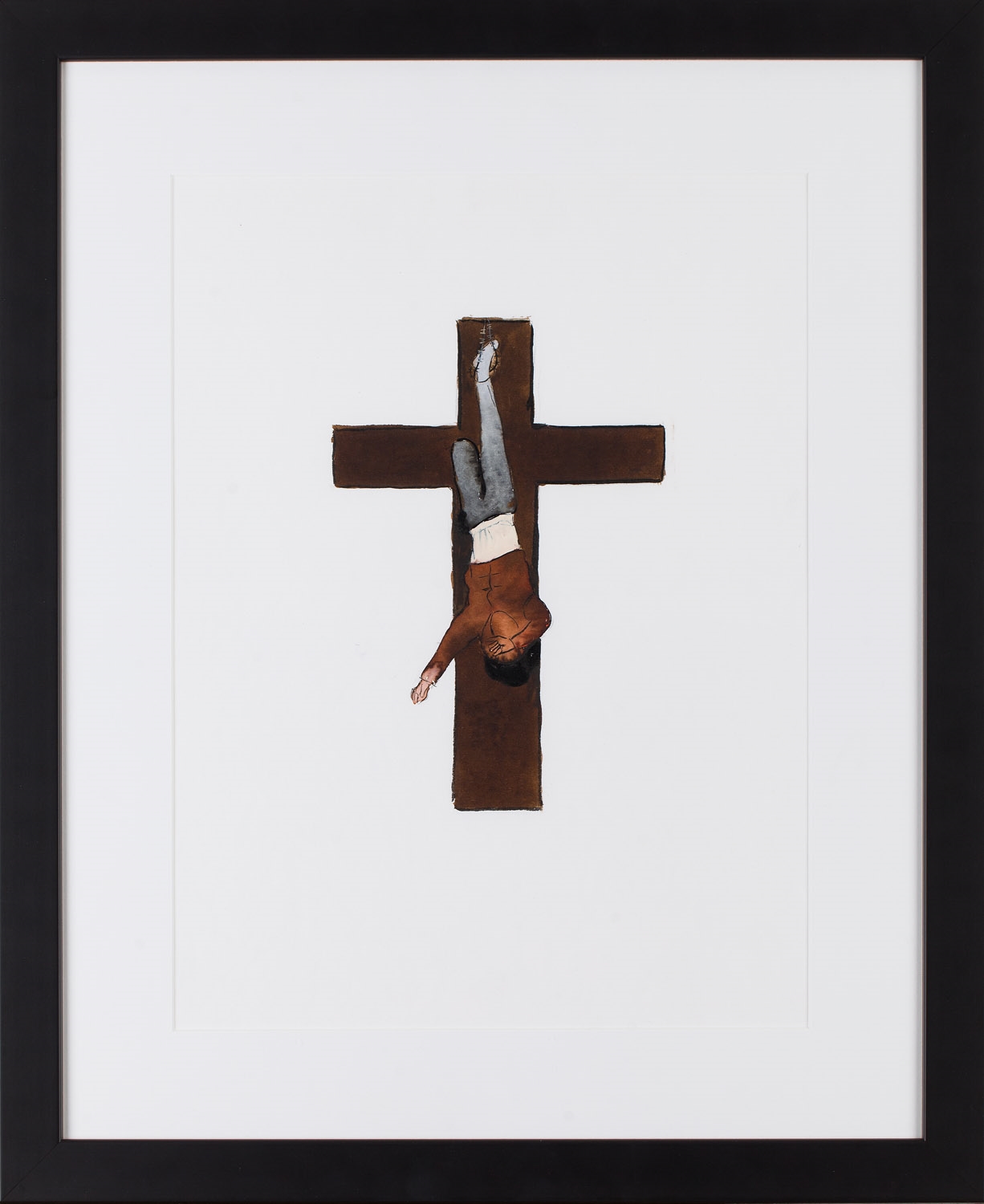 Artwork by Bartek Kielbowicz, "Refugee", Made of ink, gouache/paper,