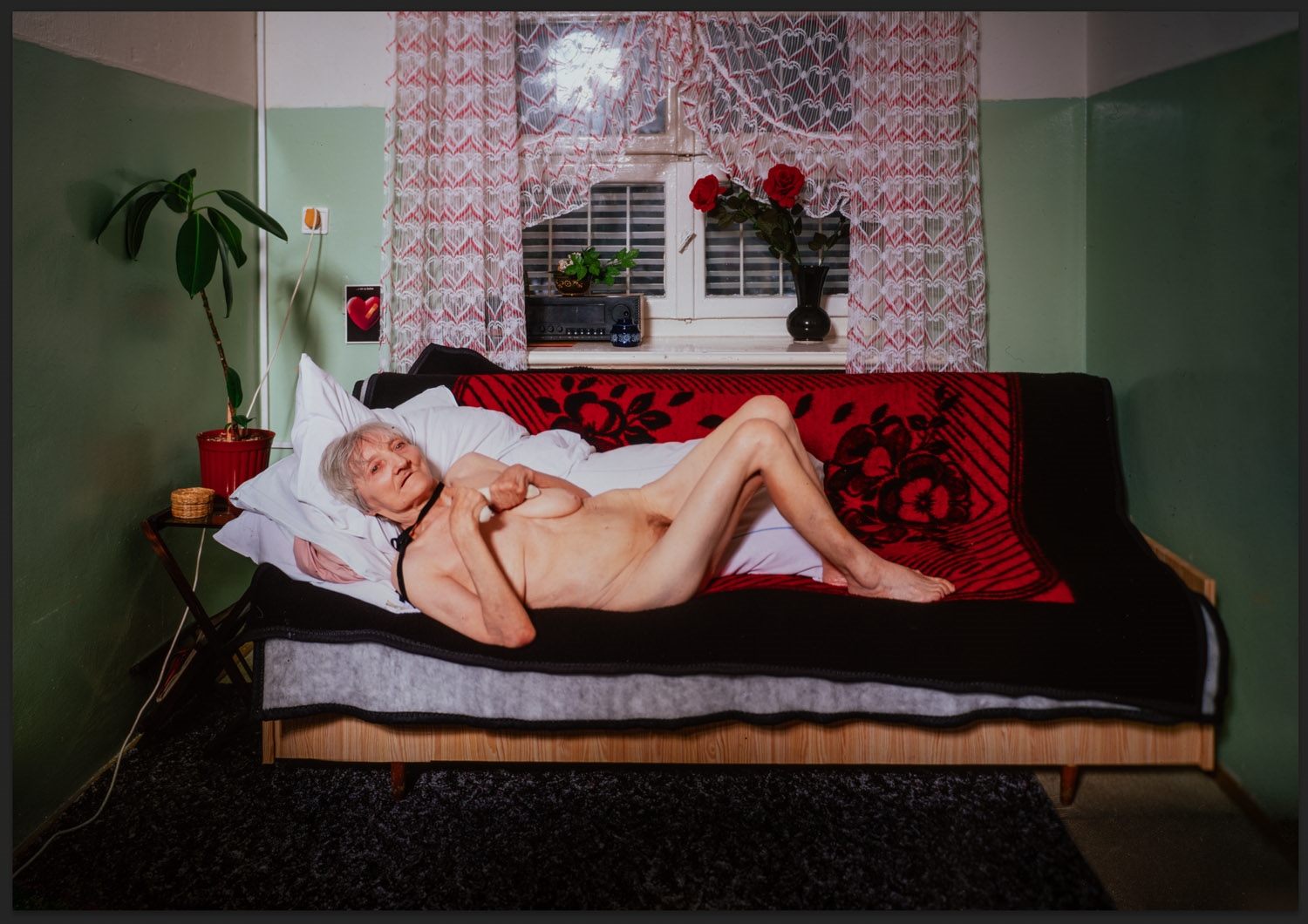 Artwork by Katarzyna Kozyra, "Olimpia, Old Lady",, Made of pigment print/archival paper, dibond,