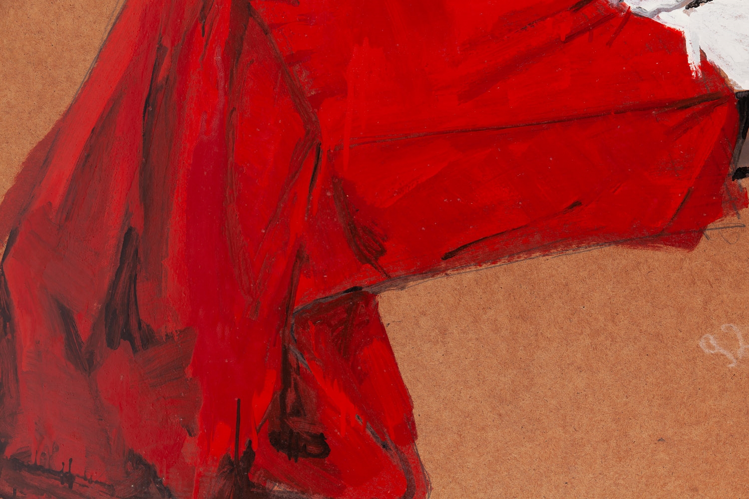 Artwork by Leszek Sobocki, "It slid off the table", Made of oil/board