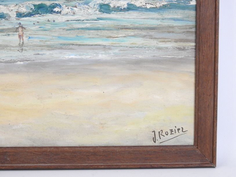 Artwork by Jacques Rozier, the beach, Made of oil on panel