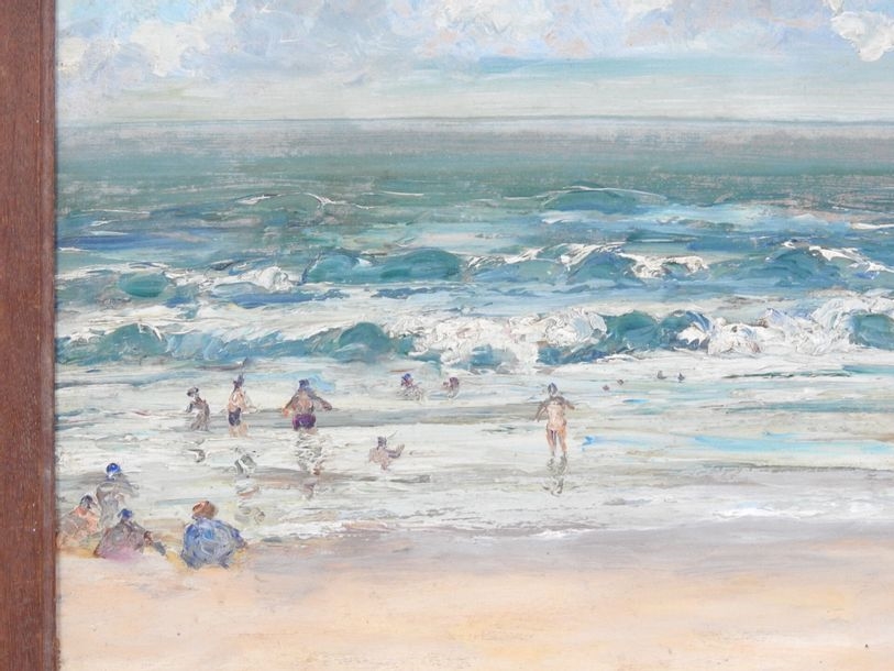 Artwork by Jacques Rozier, the beach, Made of oil on panel