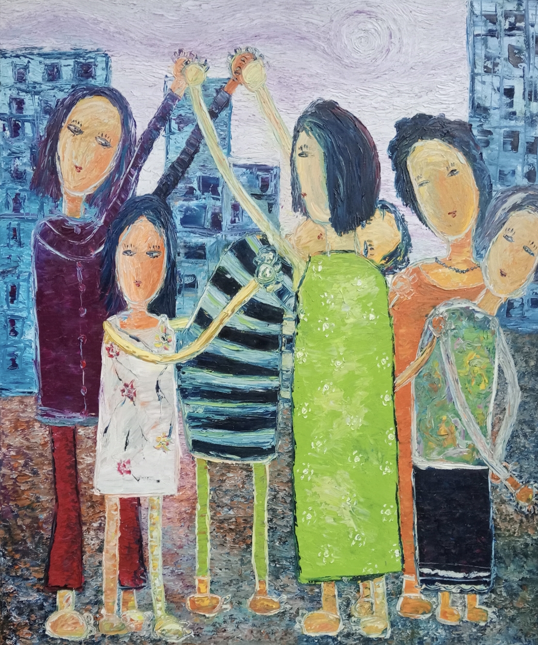 Artwork by Agung Menoreh, Ancak-ancak Alis, Made of oil on canvas