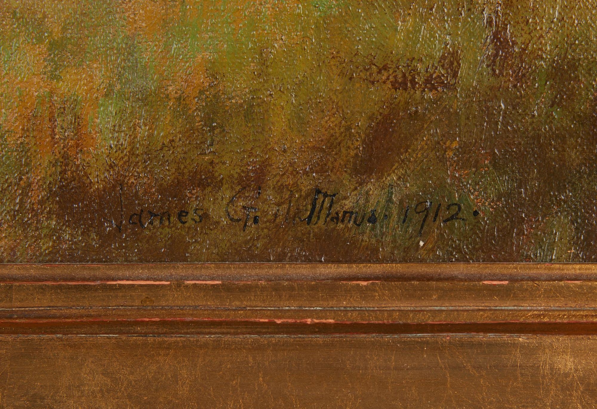 Artwork by James Goodwin McManus, Connecticut country landscape with old oak, 1912, Made of oil on canvas