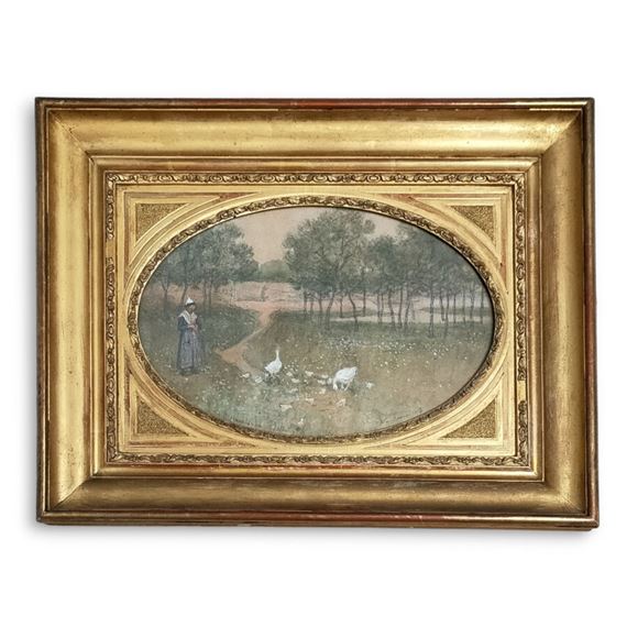 La gardienne d'oies by Alexis De Broca, 1908