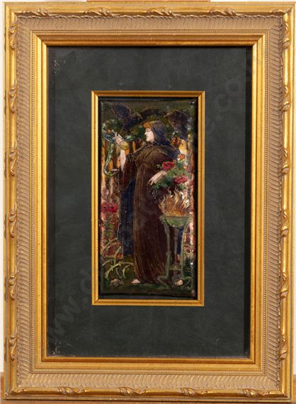 Dante Gabriel Rossetti | Rare Arts & Crafts Pre Raphaelite Enamel On ...