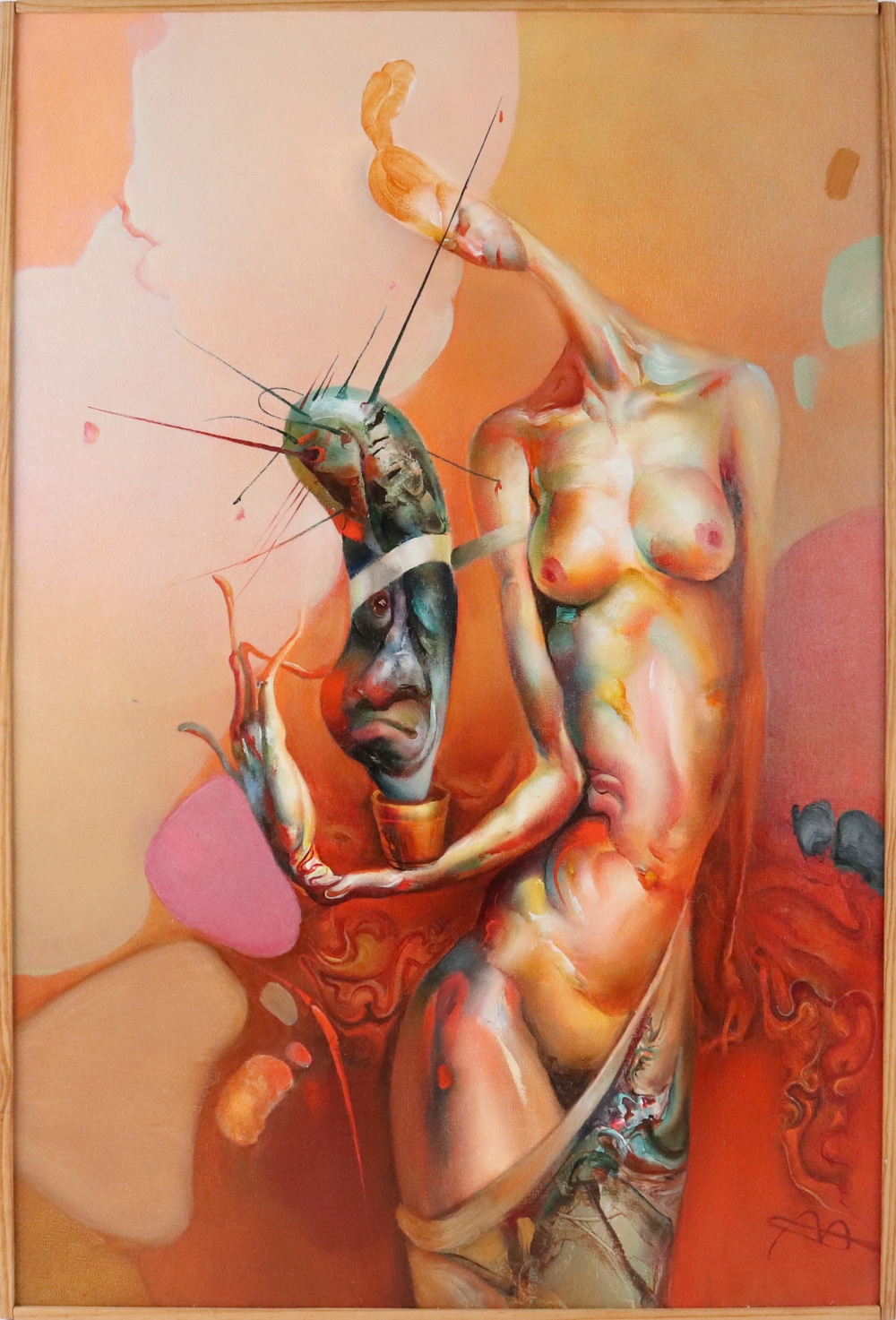 Artwork by Antanas Adomaitis, Antanas Adomaitis, Oil on Canvas, Private Cactus, Made of Oil on Canvas