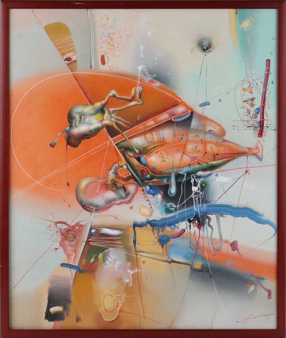 Artwork by Antanas Adomaitis, Antanas Adomaitis, Oil on Cavnas, Komplimentas, Made of Oil