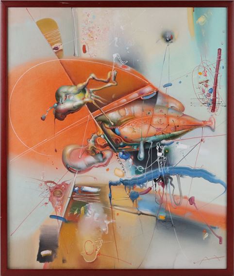 Antanas Adomaitis, Oil on Cavnas, Komplimentas