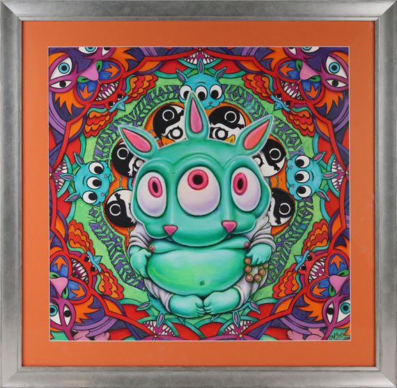 Ron English | Ron English, Acrylic on Paper, Mindful Rabbit | MutualArt