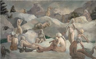 Girls in the snow - Jeanne Besnard-Fortin