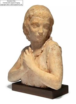 bust of a pensive young girl - Richard Garbe