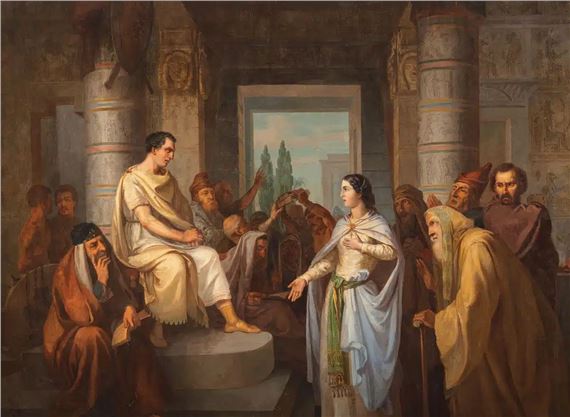 DYSPUTA ŚWIĘTEJ KATARZYNY ALEKSANDRYJSKIEJ Z POGAŃSKIMI FILOZOFAMI by Adrian Mikołaj Głębocki, 1863