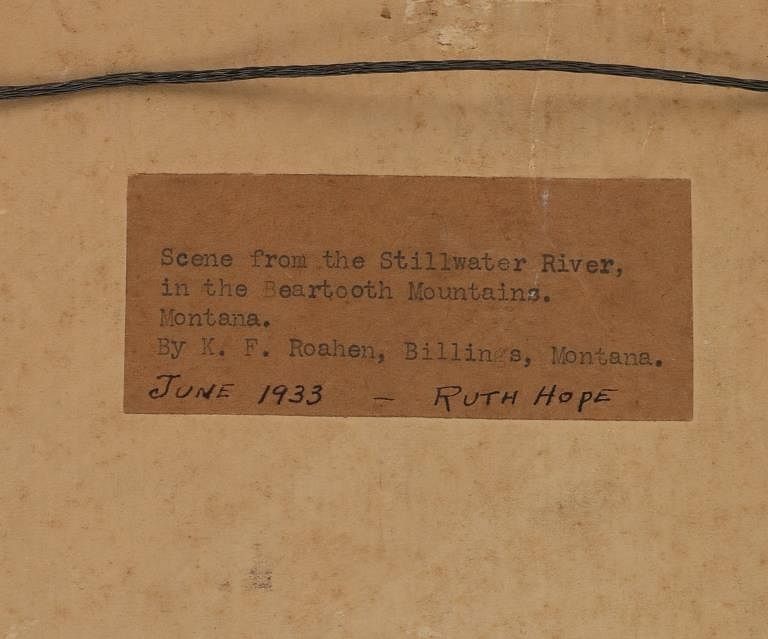Kenneth F. Roahen | K.F. Roahen Stillwater River Montana Photograph (ca ...