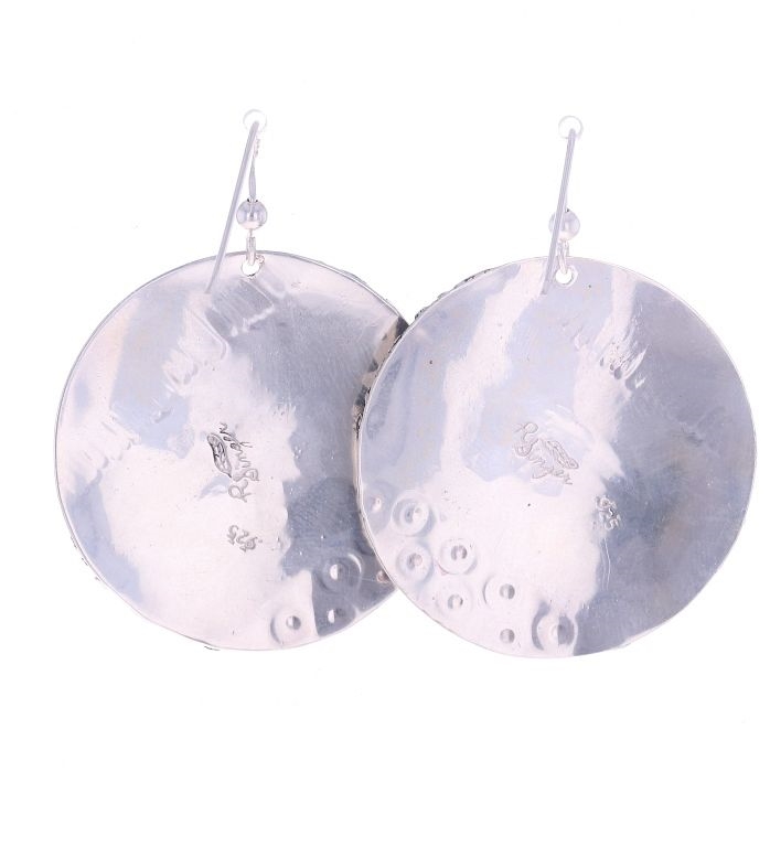 Richard Singer | Navajo Richard Singer Sterling Silver Earrings | MutualArt