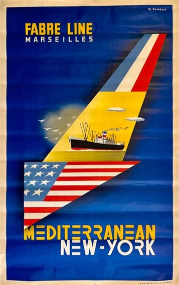 Fabre Line Marseille by J. Tonelli, circa 1950