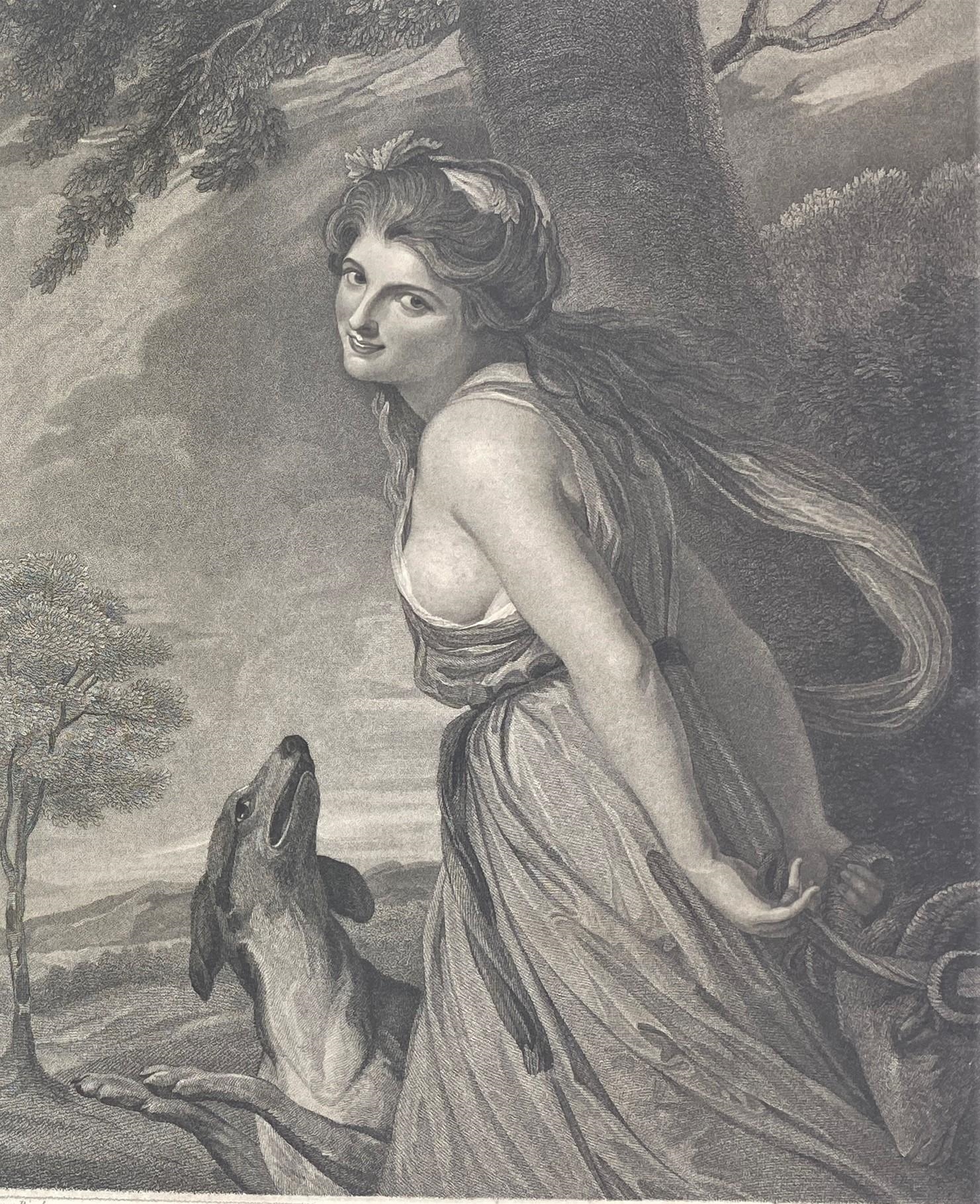 Artwork by George Romney, Lady Hamilton, Made of Stipple engraving