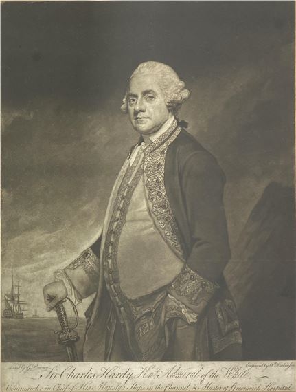 Sir Charles Hardy, First Admiral of the White by George Romney, 1781