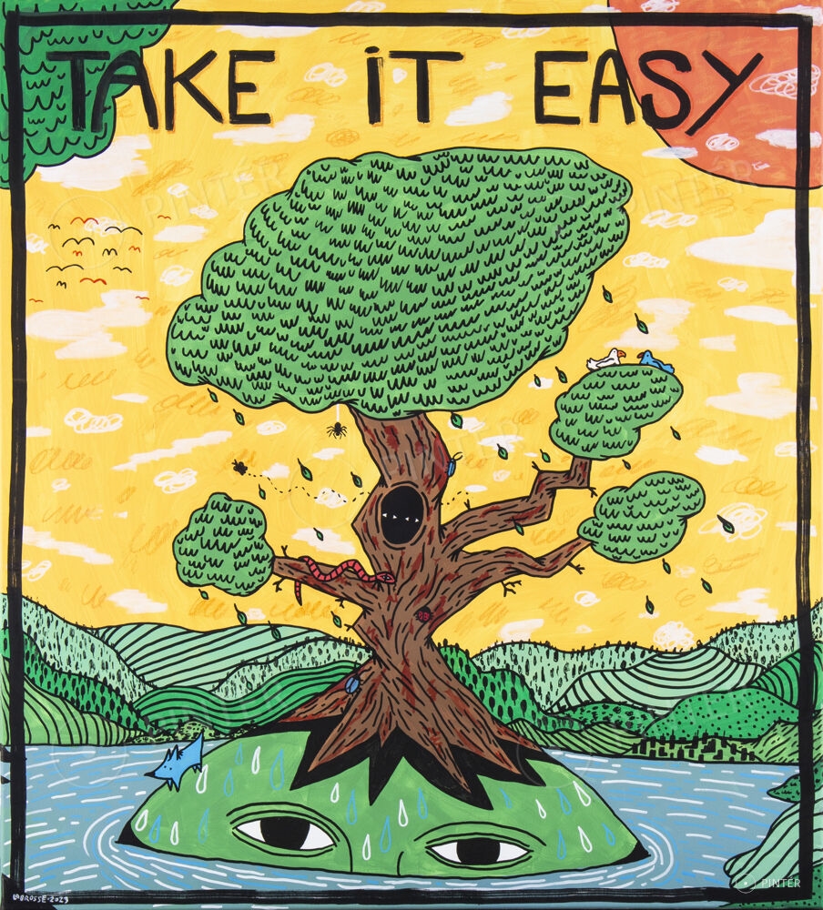 Daniel Labrosse | Self Portrait With Tree (2023) | MutualArt