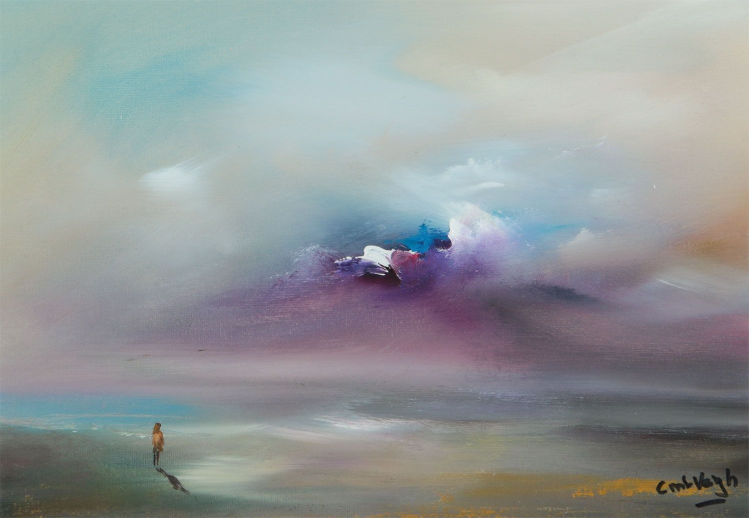 Artwork by Caroline McVeigh, LOOK TO THE SKY, Made of OIL ON BOARD