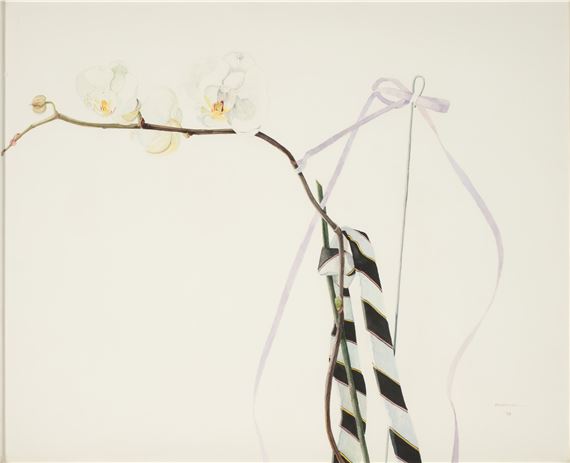 : Floral Watercolor by Morris Broderson, 1988