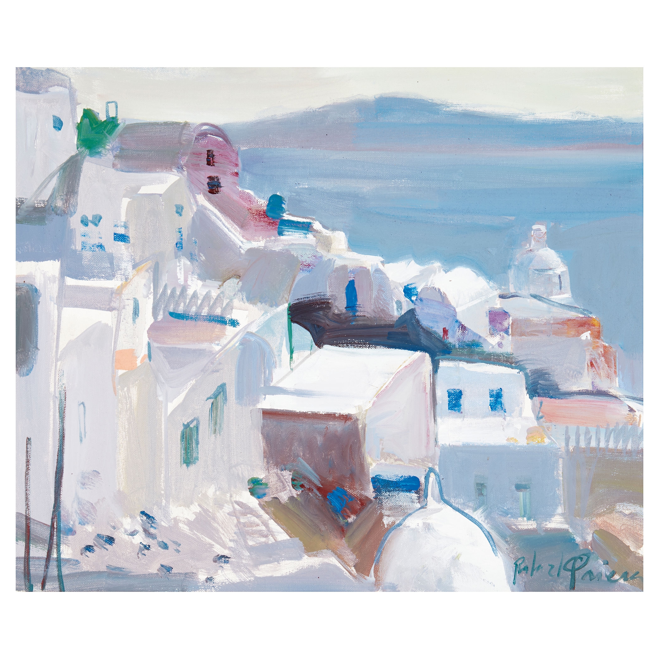 Artwork by Rafael Griera i Calderón, Santorini, Made of oil on canvas