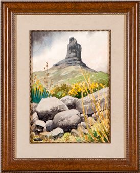 View of the Roque Nublo - Alberto Manrique de Lara
