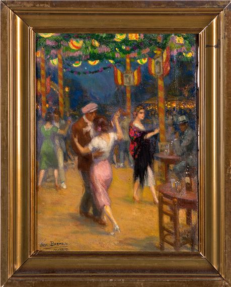 Dancing at the festival of the Virgin of La Paloma by Jose Bermejo