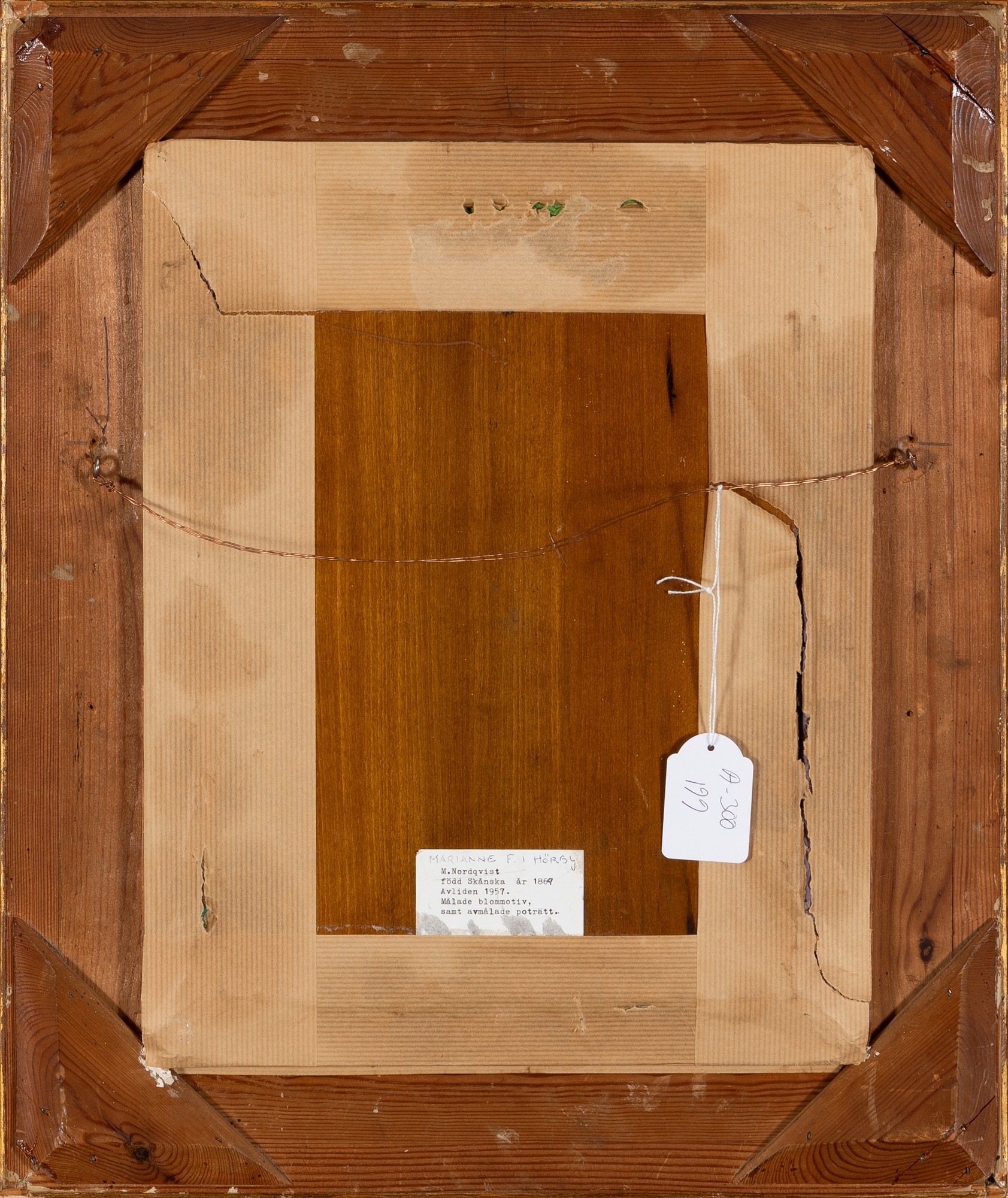 Artwork by Marianne Nordqvist, Still life with flowers, Made of oil