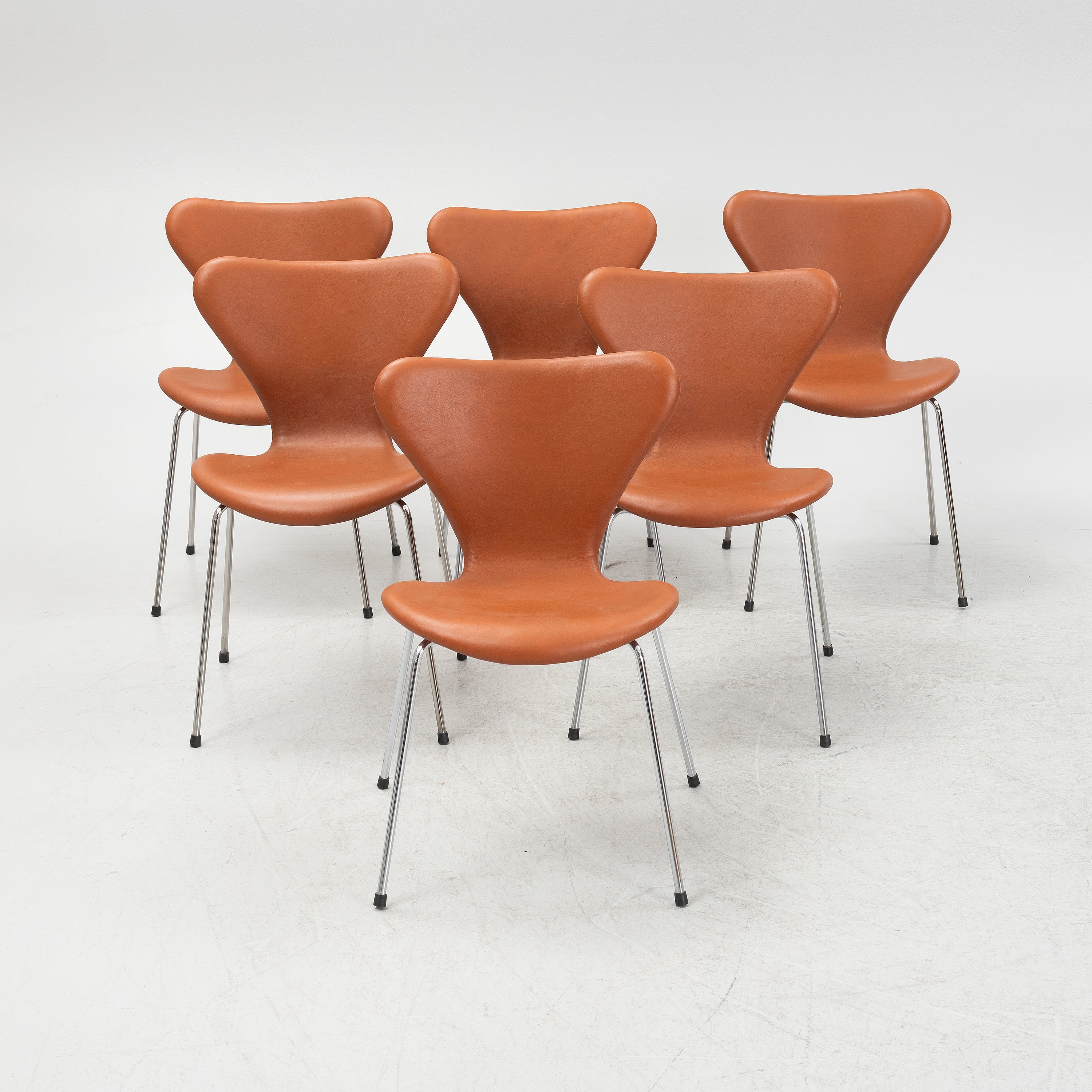 a set of six model 'Seven' chairs, Fritz Hansen, Denmark