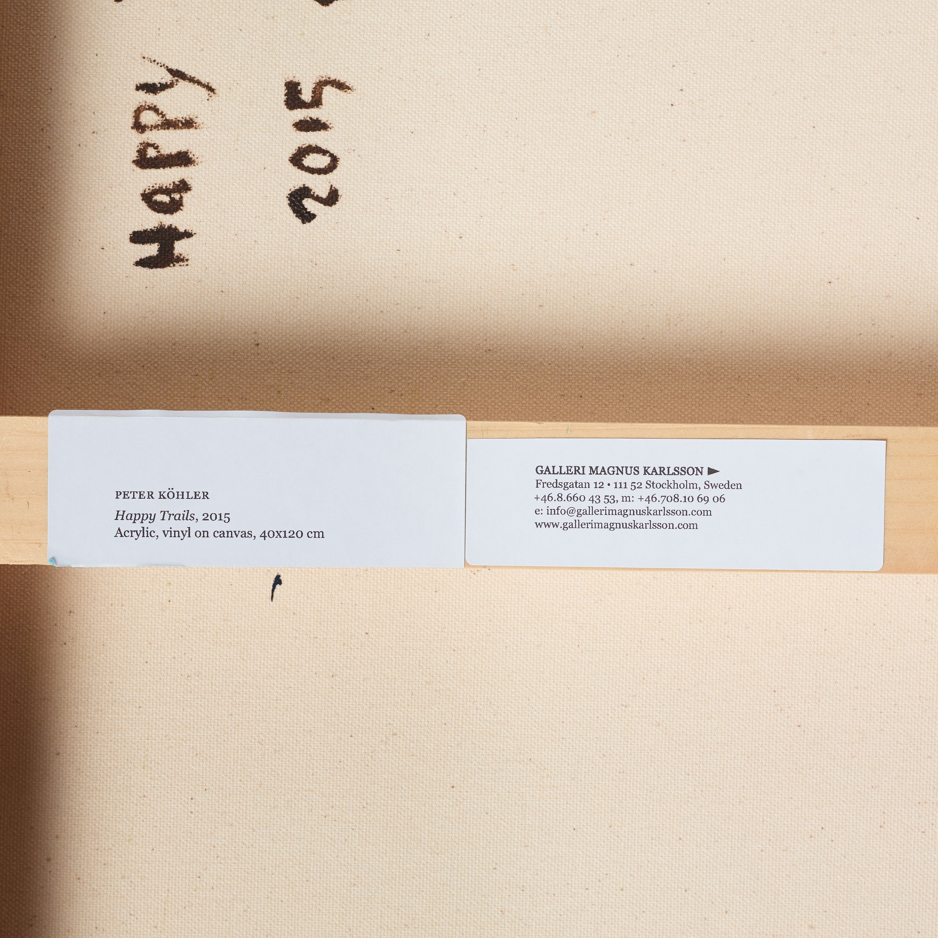 Artwork by Peter Köhler, "Happy Trails", Made of Canvas