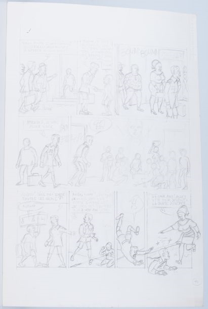 Artwork by Mongo Sisé, 6 planches des aventures de Matamata et Pilipili et