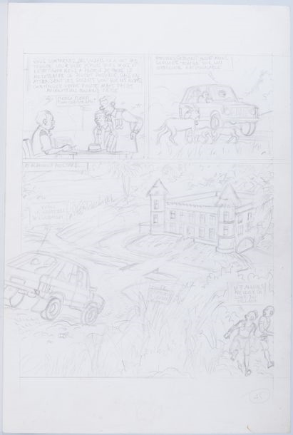 Artwork by Mongo Sisé, 6 planches des aventures de Matamata et Pilipili et