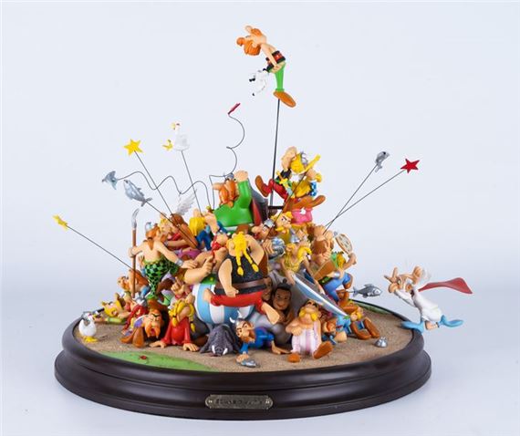 Sculpture Astérix Et Obélix “Le Forgeron Furieux” Par Leblon Delienne – Édition 1998 Avec Certificat