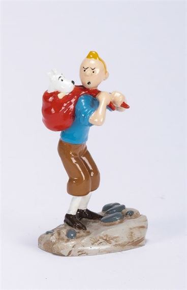Figurine Pixi Tintin Dans Le Bolide Rouge – Collection Tintin – Occasion état Correct