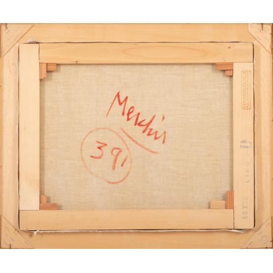 Artwork by Renzo Meschis, Tetti, Made of oil on canvas