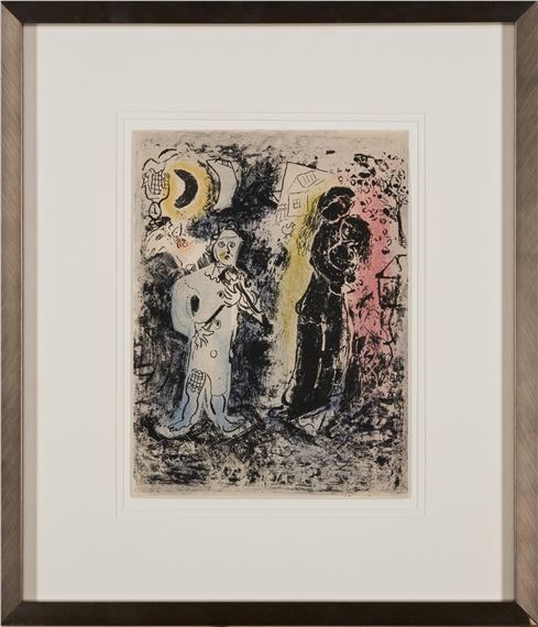 Marc Chagall | COUPLE NOIR AU MUSICIEN FROM CHAGALL LITHOGRAPHE (Circa ...