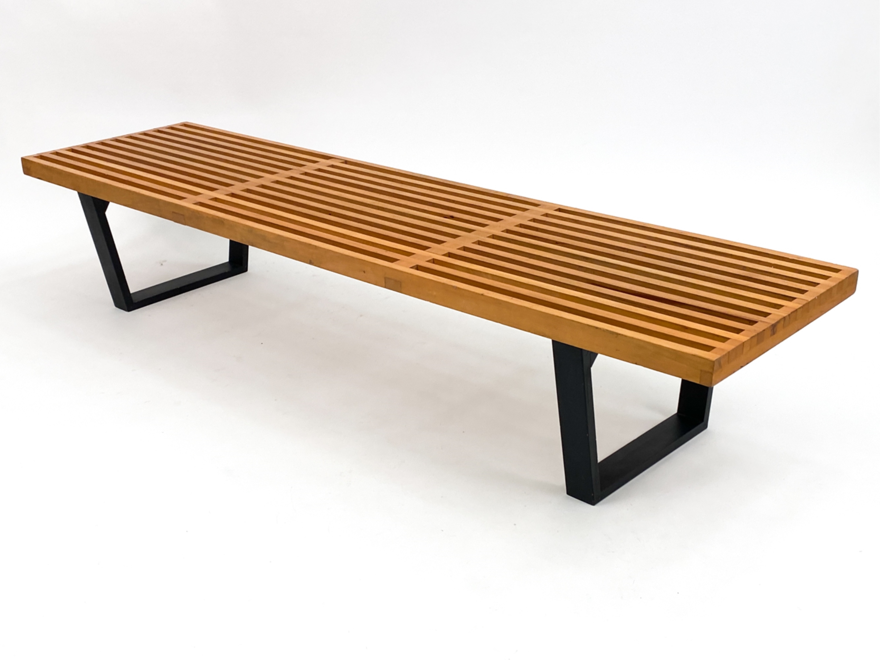 George Nelson | GEORGE NELSON MID-CENTURY STYLE SLAT BENCH | MutualArt