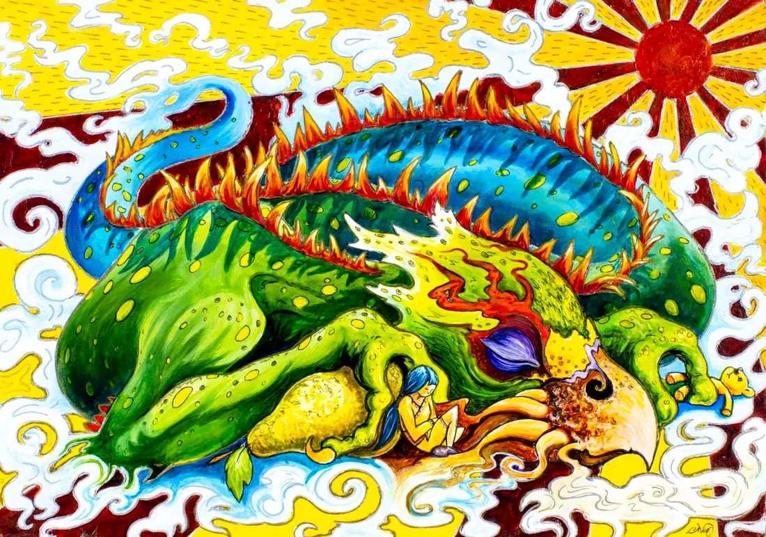 Artwork by Lesley D. Mckenzie, Stolen, Made of acrylic on board