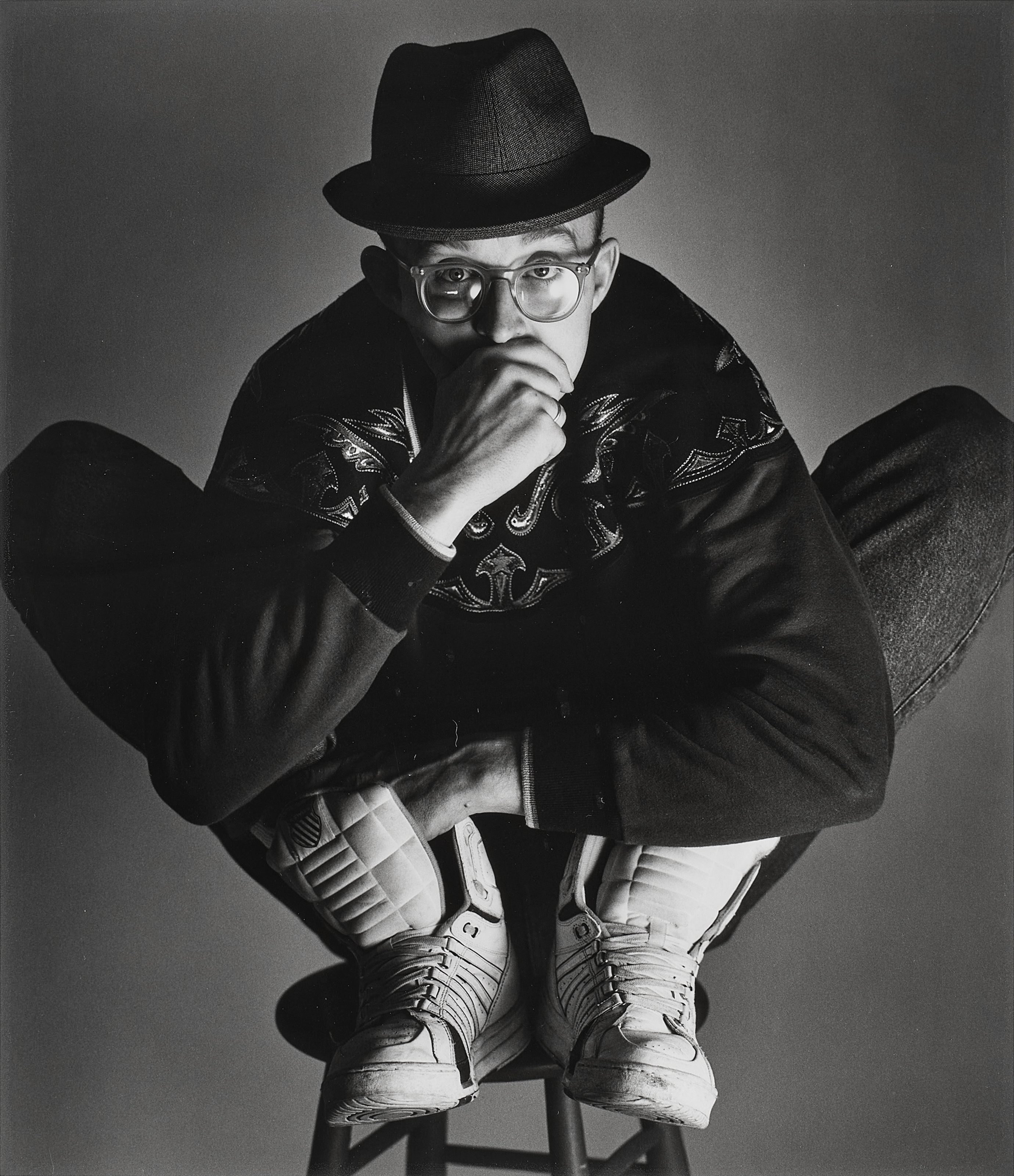 Keith Haring, New York by Herb Ritts, dated 1989